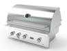 Wildfire Ranch Pro 36" gas grill in stainless steel, angled view