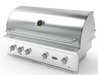 Wildfire Ranch Pro 42" gas grill in stainless steel, angled view