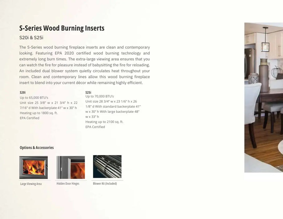Napoleon S20I Wood Fireplace Insert Napoleon Hearth