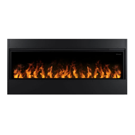 Dimplex Opti-Myst 66" Linear Electric Fireplace - front view with orange vapor flames