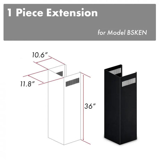 ZLINE 1-36 in. Chimney Extension for 9 ft. to 10 ft. Ceilings (1PCEXT-BSKEN) ZLINE