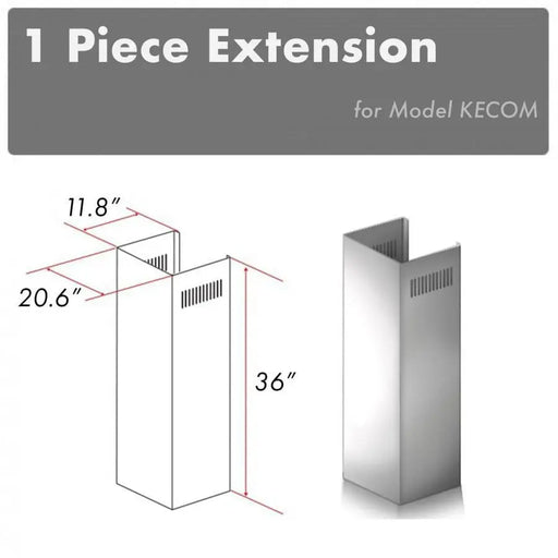 ZLINE 1 Piece Chimney Extension for 10ft Ceiling (1PCEXT-KECOM) ZLINE