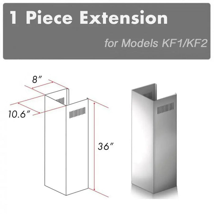 ZLINE 1 Piece Chimney Extension for 10ft Ceiling (1PCEXT-KF1) ZLINE