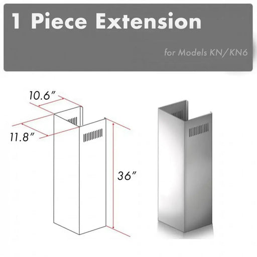 ZLINE 1 Piece Chimney Extension for 10ft Ceilings (1PCEXT-KN) ZLINE