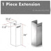 ZLINE 1 Piece Chimney Extension for 10ft Ceilings (1PCEXT-KN) ZLINE
