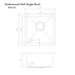 ZLINE 15" Boreal Undermount Single Bowl Bar Kitchen Sink in Stainless Steel, SUS-15 ZLINE