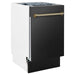 ZLINE 18" Autograph Edition Tallac Dishwasher in Black Stainless Steel with Champagne Bronze Handle, DWVZ-BS-18-CB ZLINE Dreamwood Living