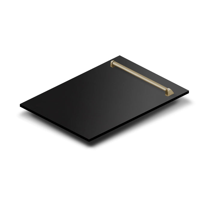 ZLINE 18" Autograph Edition Tallac Dishwasher in Black Stainless Steel with Champagne Bronze Handle, DWVZ-BS-18-CB ZLINE Dreamwood Living