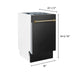 ZLINE 18" Autograph Edition Tallac Dishwasher in Black Stainless Steel with Champagne Bronze Handle, DWVZ-BS-18-CB ZLINE Dreamwood Living