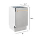 ZLINE 18" Autograph Edition Top Control Dishwasher in Stainless Steel with Gold Handle, DWVZ-304-18-G ZLINE Dreamwood Living