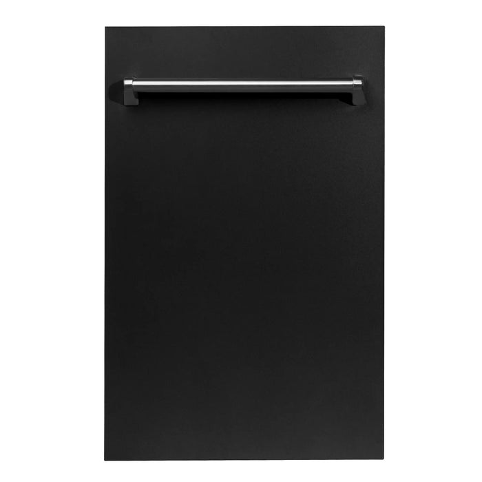 ZLINE 18" Euro Style Top Control Dishwasher in Black Matte Stainless Steel, DW-BLM-18 ZLINE