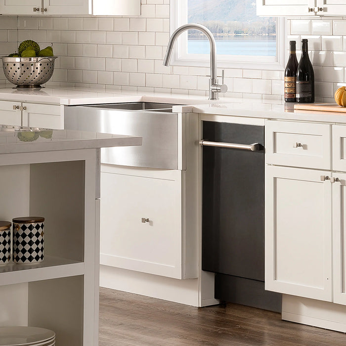 ZLINE 18" Euro Style Top Control Dishwasher in Black Matte Stainless Steel, DW-BLM-18 ZLINE