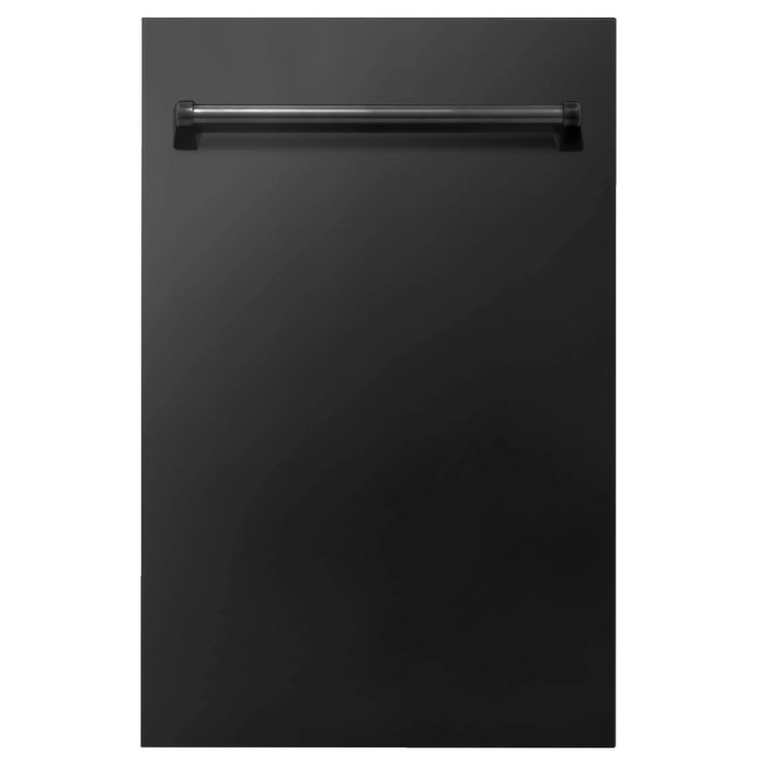ZLINE 18" Euro Style Top Control Dishwasher in Black Stainless Steel, DW-BS-18 ZLINE