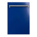 ZLINE 18" Euro Style Top Control Dishwasher in Blue Gloss Stainless Steel with Traditional Handle, DW-BG-18 ZLINE Dreamwood Living
