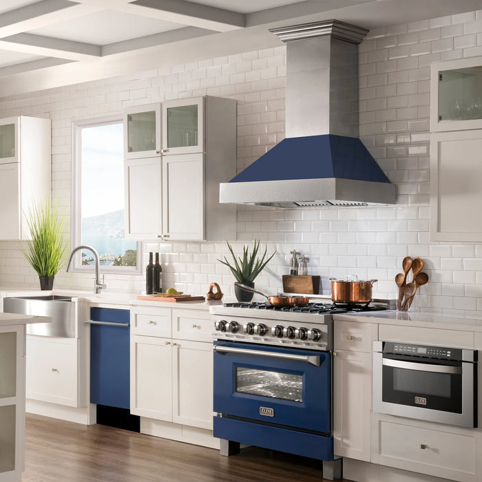 ZLINE 18" Euro Style Top Control Dishwasher in Blue Gloss Stainless Steel, DW-BG-H-18 ZLINE Dreamwood Living