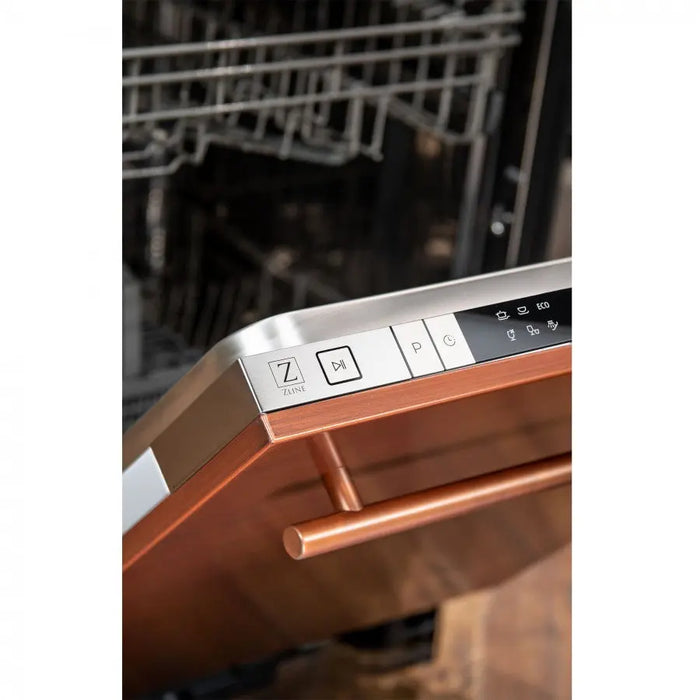 ZLINE 18" Euro Style Top Control Dishwasher in Copper with Modern Handles, DW-C-18 ZLINE Dreamwood Living