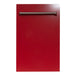 ZLINE 18" Euro Style Top Control Dishwasher in Red Gloss Stainless Steel with Traditional Style Handle, DW-RG-18 ZLINE Dreamwood Living