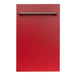 ZLINE 18" Euro Style Top Control Dishwasher in Red Matte Stainless Steel with Traditional Style Handle, DW-RM-18 ZLINE Dreamwood Living