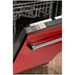 ZLINE 18" Euro Style Top Control Dishwasher in Red Matte Stainless Steel with Traditional Style Handle, DW-RM-18 ZLINE Dreamwood Living