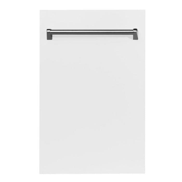 ZLINE 18" Euro Style Top Control Dishwasher in White Matte Stainless Steel, DW-WM-18 ZLINE Dreamwood Living