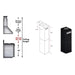 ZLINE 2-36 in. Chimney Extensions for 10 ft. to 12 ft. Ceilings in Black Stainless (2PCEXT-BSGL2iN) ZLINE