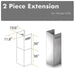 ZLINE 2 Piece Chimney Extension for 12ft Ceiling (2PCEXT-696) ZLINE Dreamwood Living