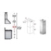 ZLINE 2 Piece Chimney Extension for 12ft Ceiling (2PCEXT-KF1) ZLINE