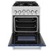 ZLINE 24" All Gas Range in DuraSnow® Stainless Steel and Blue Matte Door, RGS-BM-24 ZLINE Dreamwood Living
