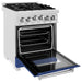 ZLINE 24" All Gas Range in DuraSnow® Stainless Steel and Blue Matte Door, RGS-BM-24 ZLINE Dreamwood Living
