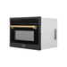ZLINE 24" Autograph Edition Built-in Convection Microwave Oven in Black Stainless Steel with Gold Accents, MWOZ-24-BS-G ZLINE