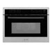 ZLINE 24" Autograph Edition Built-in Convection Microwave Oven in DuraSnow® Stainless Steel with Black Accents, MWOZ-24-SS-MB ZLINE Dreamwood Living