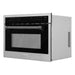 ZLINE 24" Autograph Edition Built-in Convection Microwave Oven in DuraSnow® Stainless Steel with Black Accents, MWOZ-24-SS-MB ZLINE Dreamwood Living