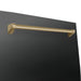 ZLINE 24" Autograph Edition Tallac Dishwasher in Black Stainless Steel with Champagne Bronze Handle, DWMTZ-BS-24-CB ZLINE