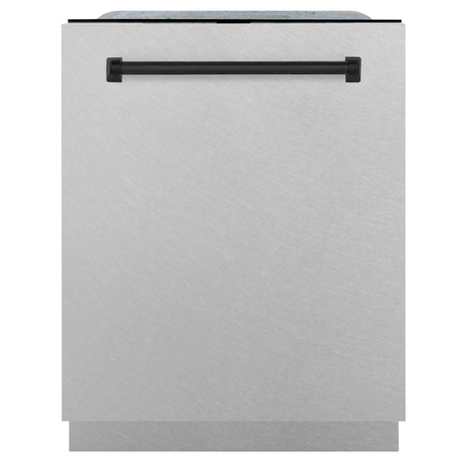 ZLINE 24" Autograph Edition Tallac Dishwasher in DuraSnow® Stainless Steel with Matte Black Handle, DWMTZ-SN-24-MB ZLINE Dreamwood Living