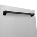 ZLINE 24" Autograph Edition Tallac Dishwasher in DuraSnow® Stainless Steel with Matte Black Handle, DWMTZ-SN-24-MB ZLINE Dreamwood Living