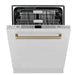 ZLINE 24" Autograph Edition Tallac Dishwasher in Stainless Steel with Champagne Bronze Handle, DWMTZ-304-24-CB ZLINE