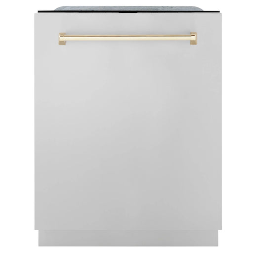 ZLINE 24" Autograph Edition Tallac Dishwasher in Stainless Steel with Gold Handle, DWMTZ-304-24-G ZLINE