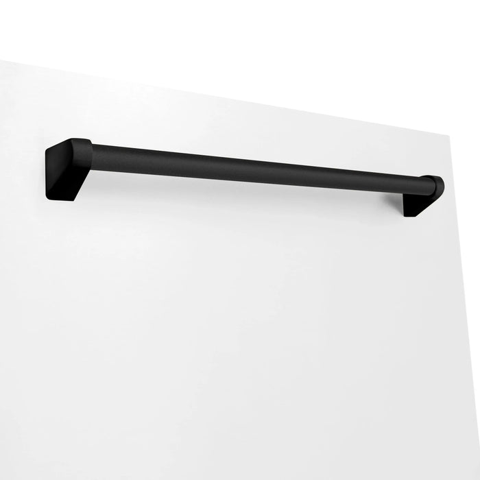 ZLINE 24" Autograph Edition Tallac Dishwasher in White Matte with Matte Black Handle, DWMTZ-WM-24-MB ZLINE Dreamwood Living