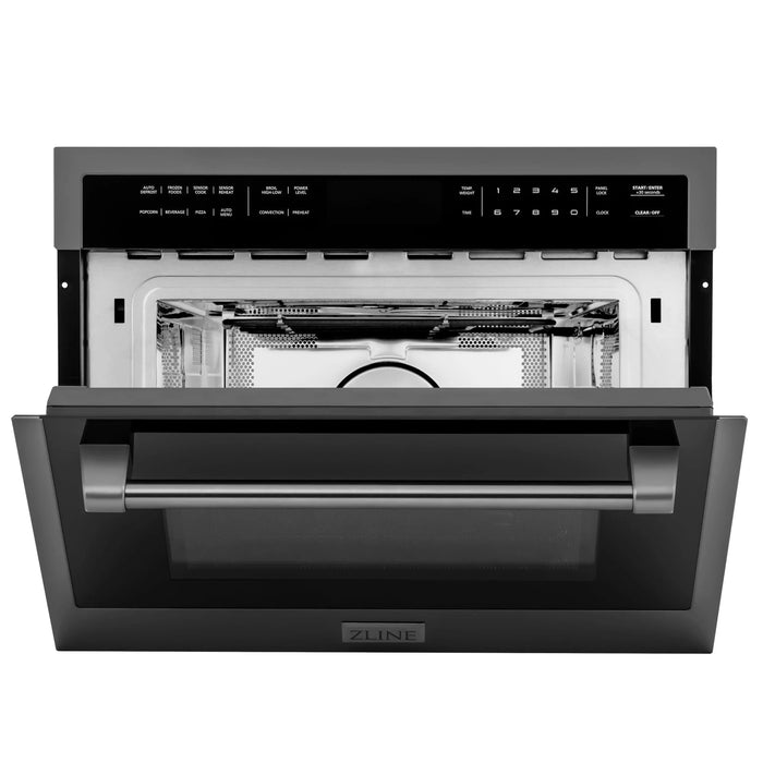 ZLINE 24" Built-in Convection Microwave Oven in Black Stainless Steel, MWO-24-BS ZLINE