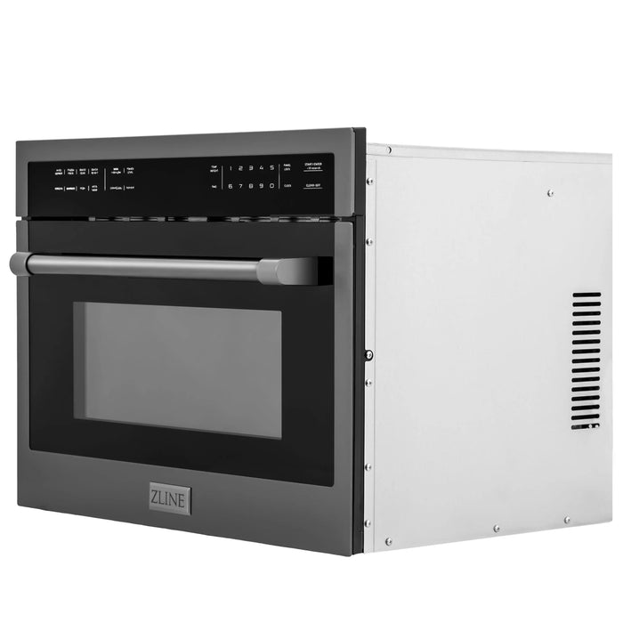 ZLINE 24" Built-in Convection Microwave Oven in Black Stainless Steel, MWO-24-BS ZLINE