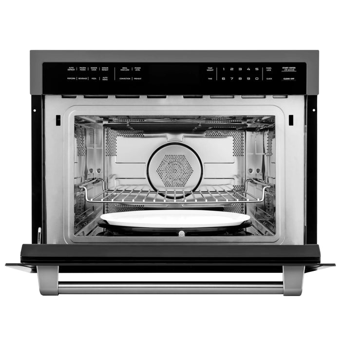 ZLINE 24" Built-in Convection Microwave Oven in Black Stainless Steel, MWO-24-BS ZLINE