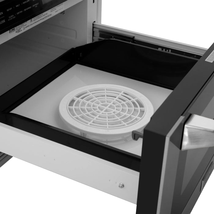 ZLINE 24" Built-in Microwave Drawer with a Traditional Handle in Stainless Steel, MWD-1-H ZLINE