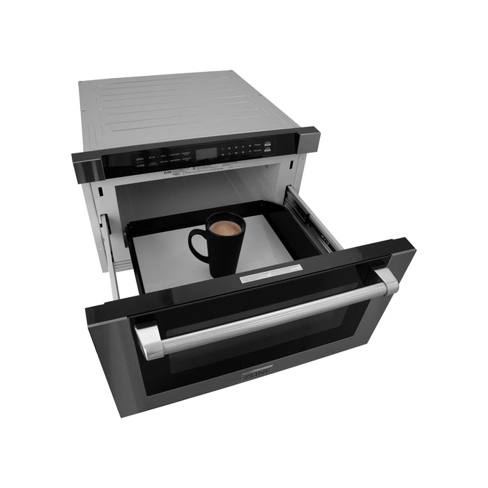 ZLINE 24" Built-in Microwave Drawer with a Traditional Handle in Stainless Steel, MWD-1-H ZLINE