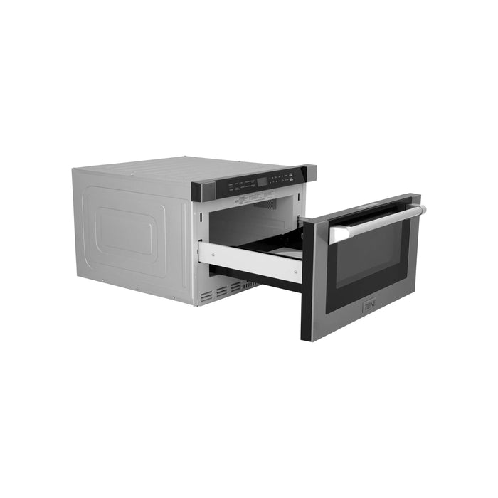 ZLINE 24" Built-in Microwave Drawer with a Traditional Handle in Stainless Steel, MWD-1-H ZLINE
