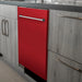 ZLINE 24" Classic Top Control Dishwasher in Red Matte with Traditional Style Handle, DW-RM-24 ZLINE