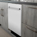ZLINE 24" Classic Top Control Dishwasher in White Matte with Traditional Style Handle, DW-WM-24 ZLINE