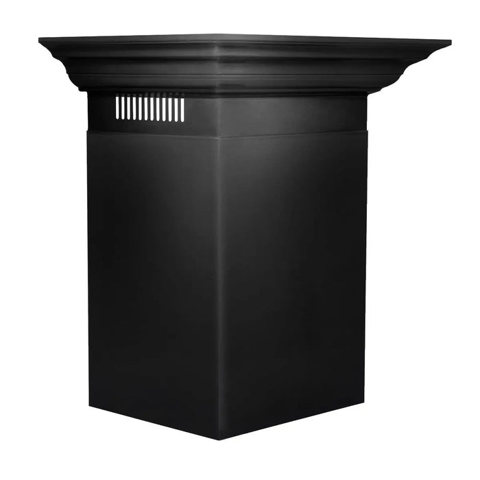 ZLINE 24" Convertible Vent Wall Mount Range Hood in Black Stainless Steel with Crown Molding, BSKENCRN-24 ZLINE Dreamwood Living