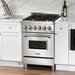 ZLINE 24" Dual Fuel Range in Stainless Steel with Brass Burners, RA-BR-24 ZLINE
