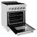 ZLINE 24" Dual Fuel Range in Stainless Steel with Brass Burners, RA-BR-24 ZLINE