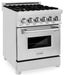 ZLINE 24" Dual Fuel Range in Stainless Steel with Brass Burners, RA-BR-24 ZLINE